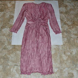 Vintage George F. Couture Pleated Evening Dress